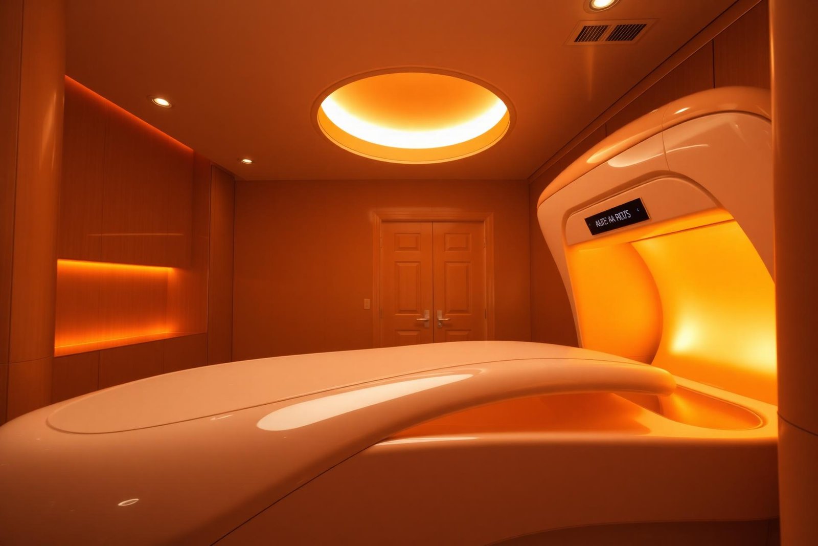 Inside Tan Station sunbed salon in Sheffield