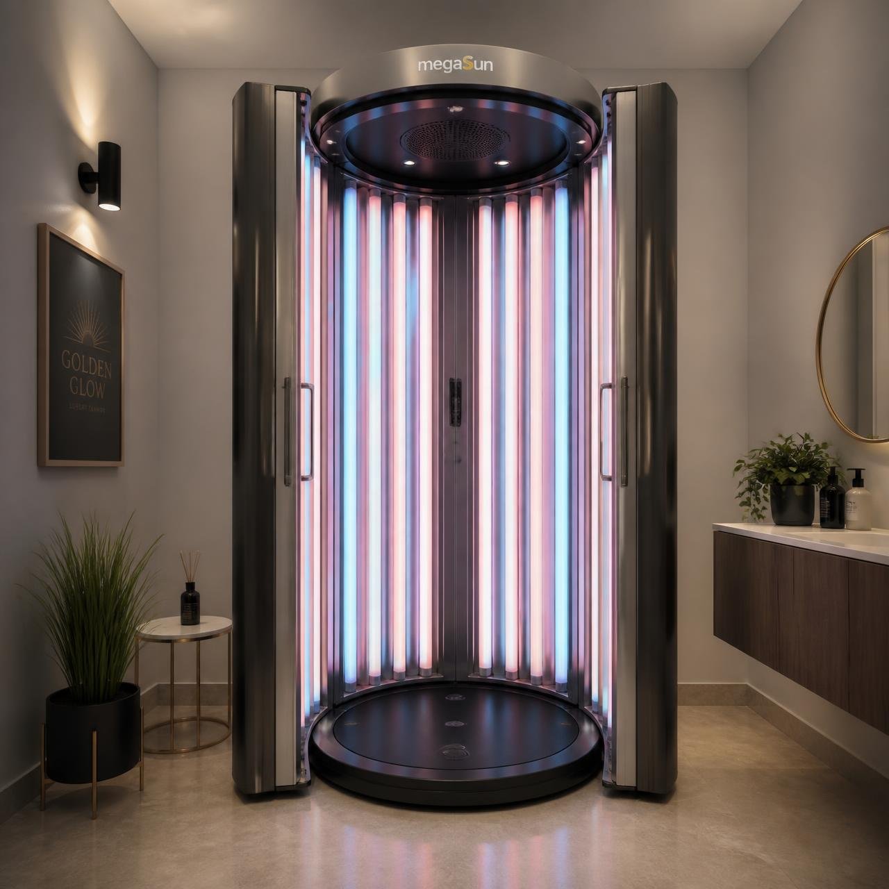 Stand-up sunbed